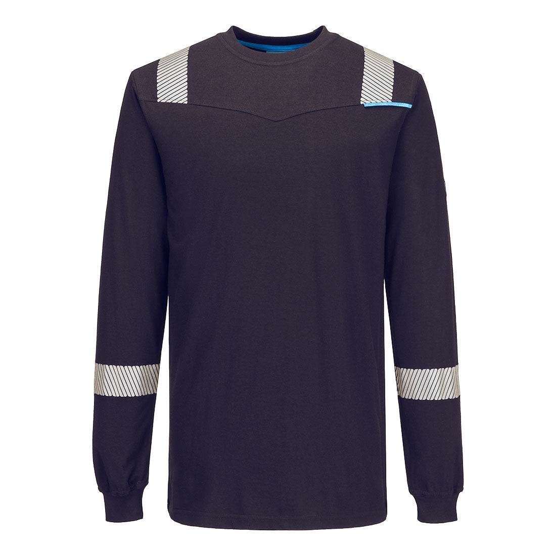 Portwest WX3 Modaflame Knit FR Long Sleeve T-Shirt - FR751 - Navy / 4XL