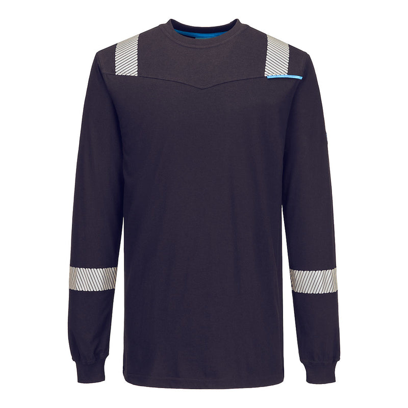 Portwest WX3 Modaflame Knit FR Long Sleeve T-Shirt - FR751 - Navy / 4XL
