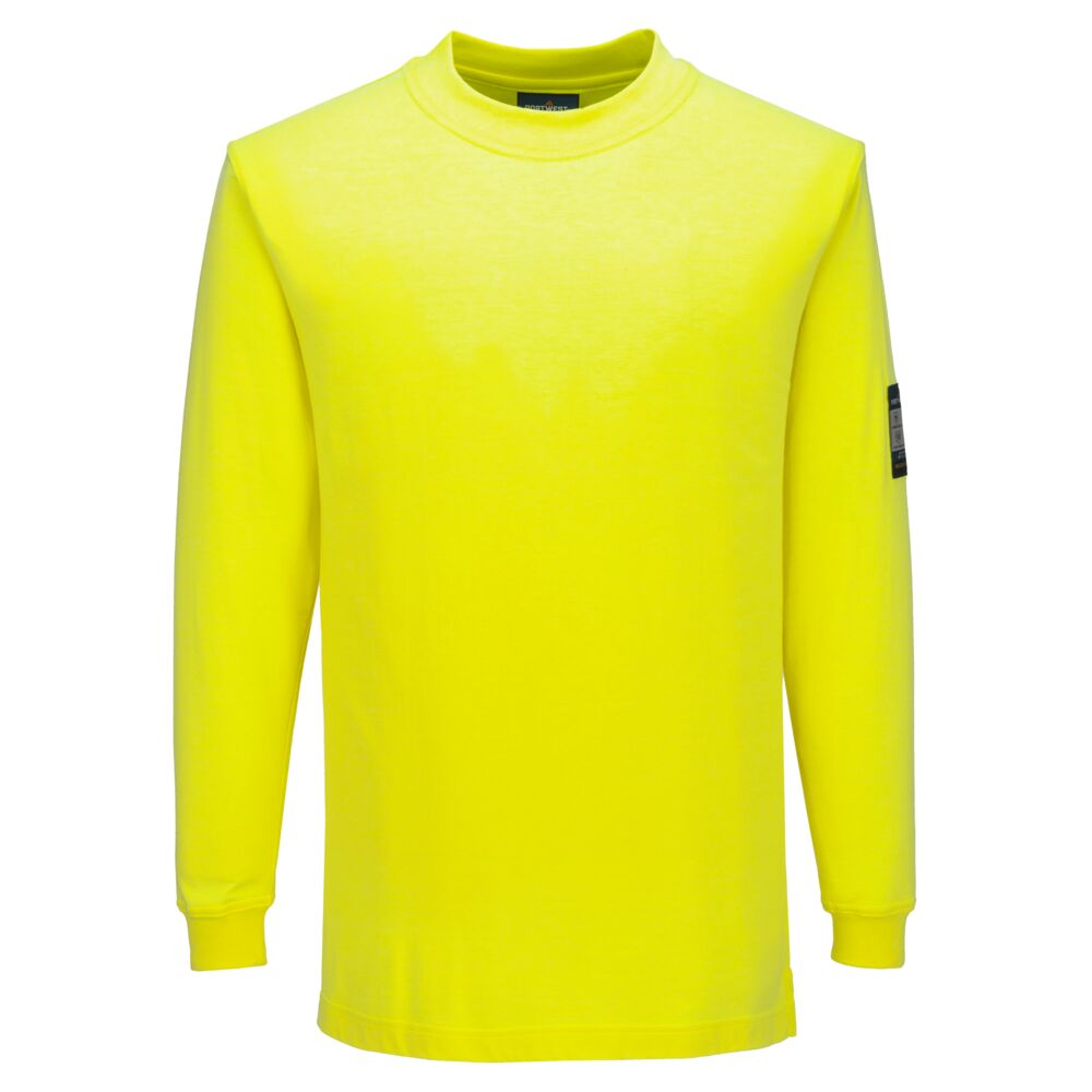 Portwest Modaflame Knit FR Long Sleeve T-Shirt - Yellow - FR806YER