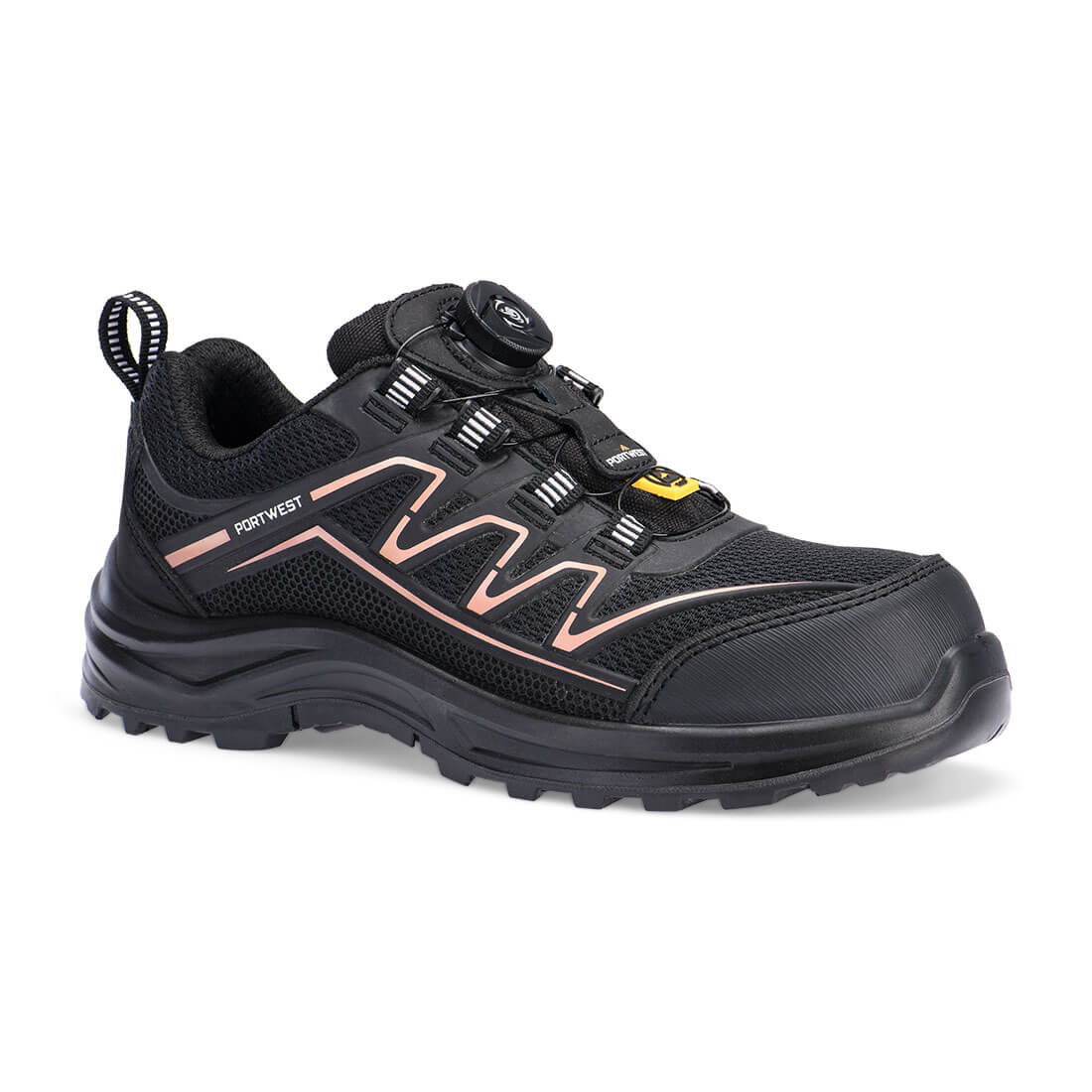 Portwest Composite Women's KPU Trainer S1PS FO SR ESD - FT34 - Black/Rose / 35