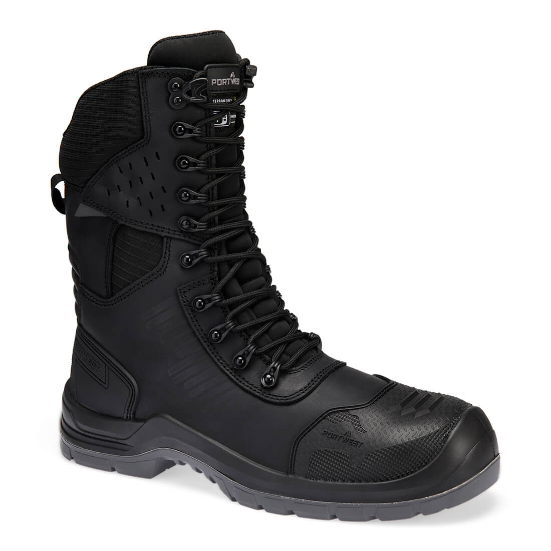 Portwest Composite Leather High Boot S7L ESD HRO LG FO SC CI SR - Black - FV03BKR