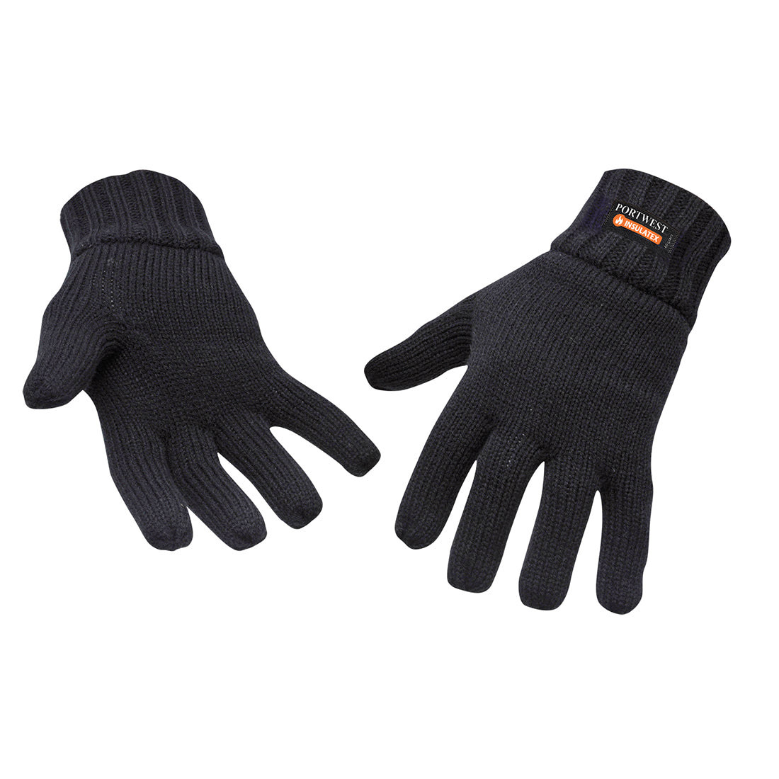 Portwest Insulated Knit Glove - Black - GL13BKR