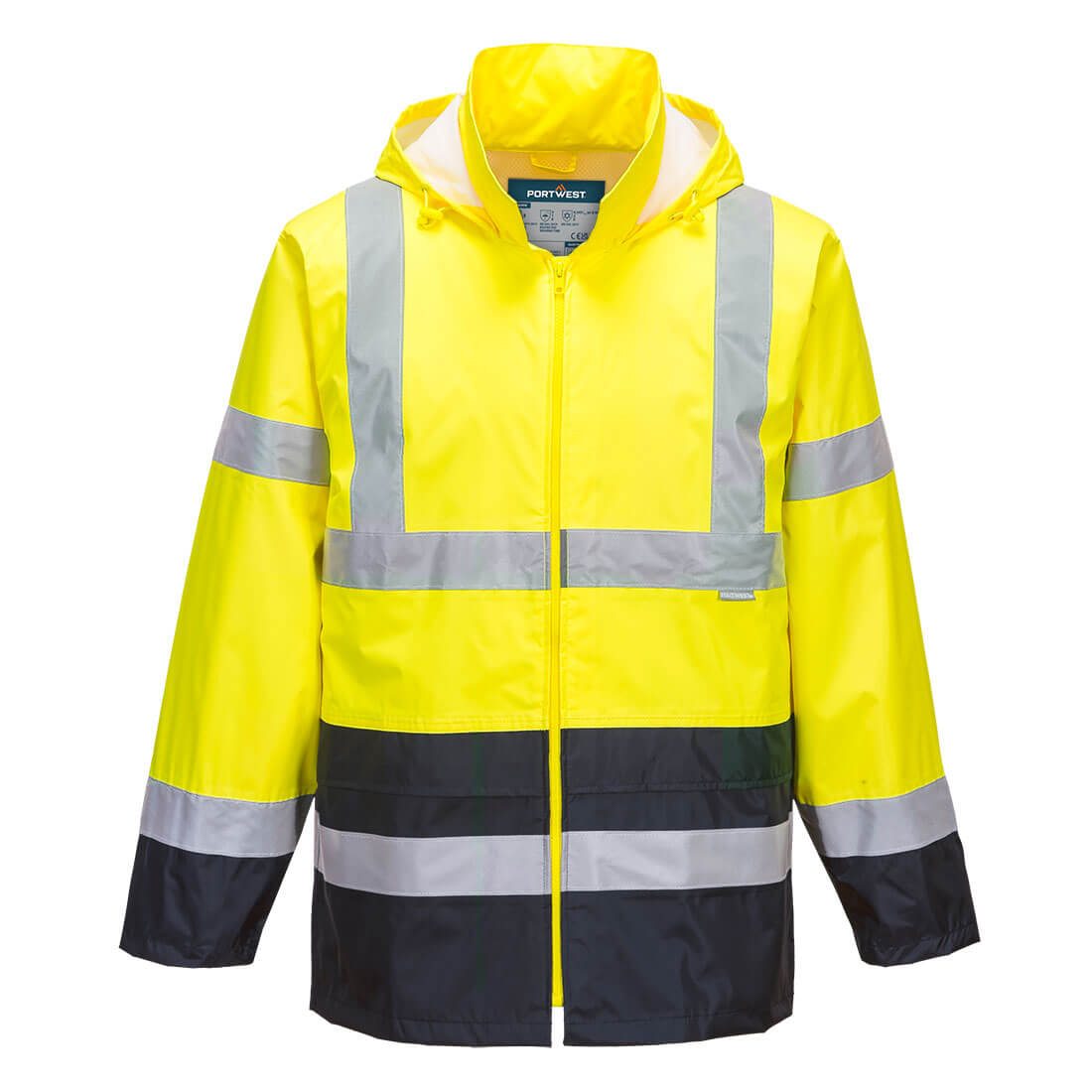 Portwest Hi-Vis Contrast Classic Rain Jacket - H443