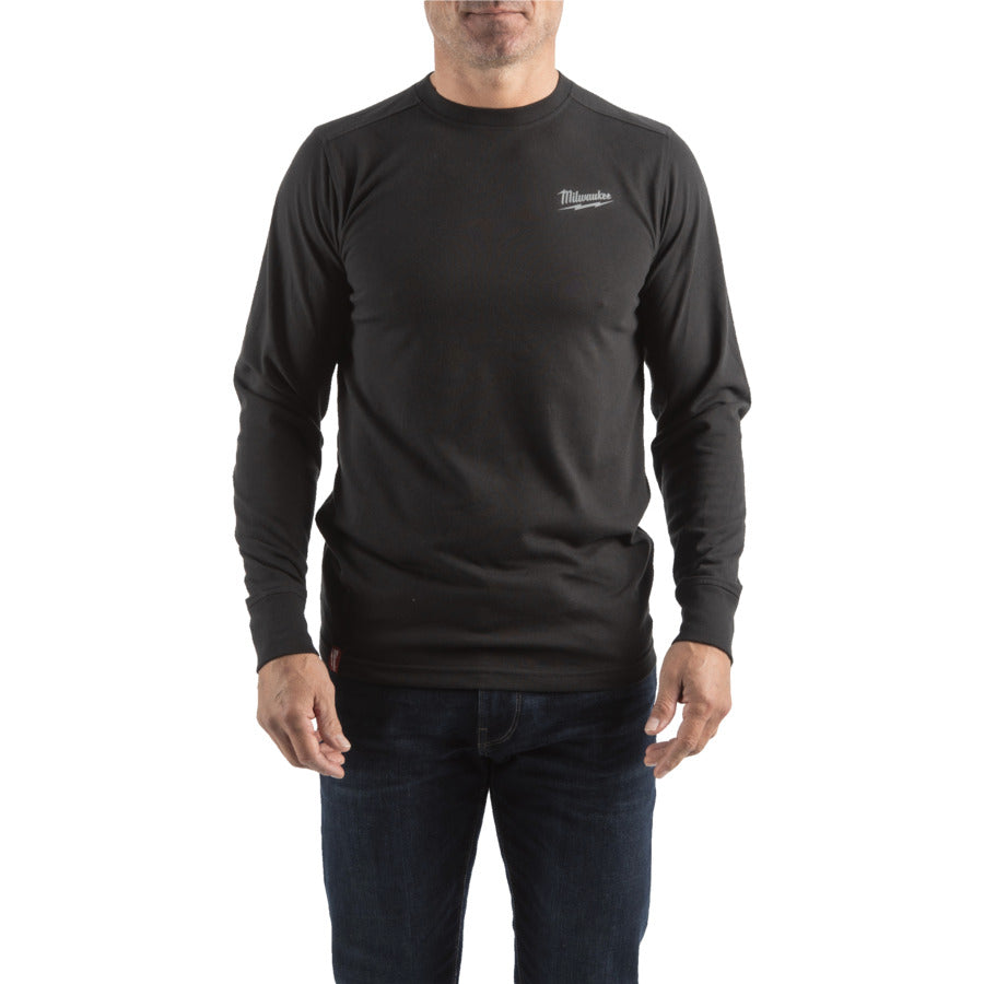 Milwaukee HT LS BL Hybrid T-Shirt Long Sleeve - Black