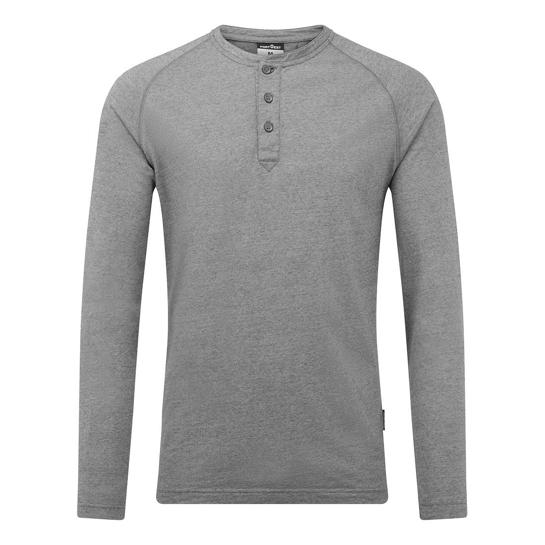 Portwest KA3 Henley T-Shirt L/S - Zoom Grey - KA370ZOR