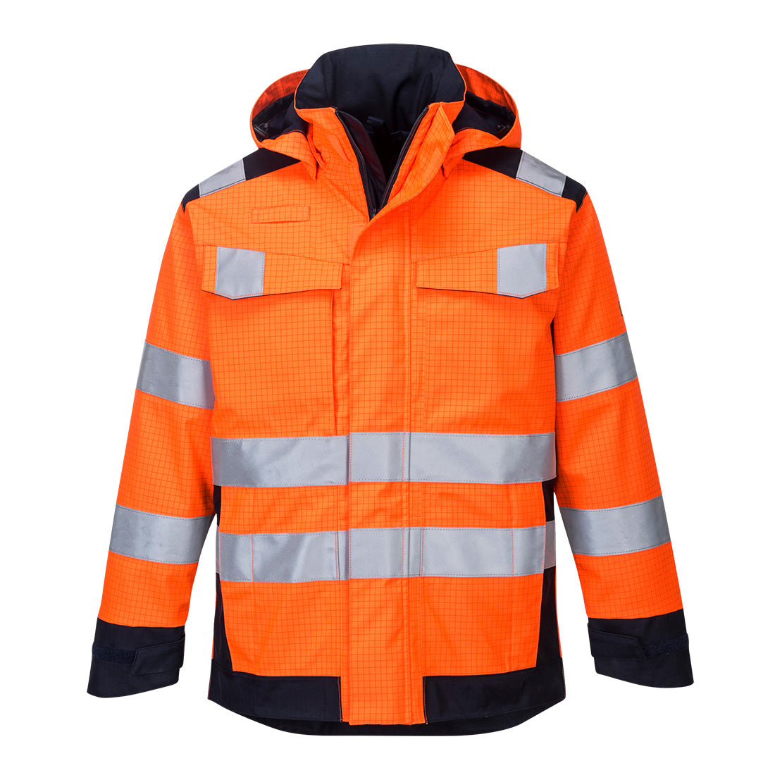 Portwest Modaflame Rain+ Hi-Vis Multi-Norm Contrast FR Jacket - MV70