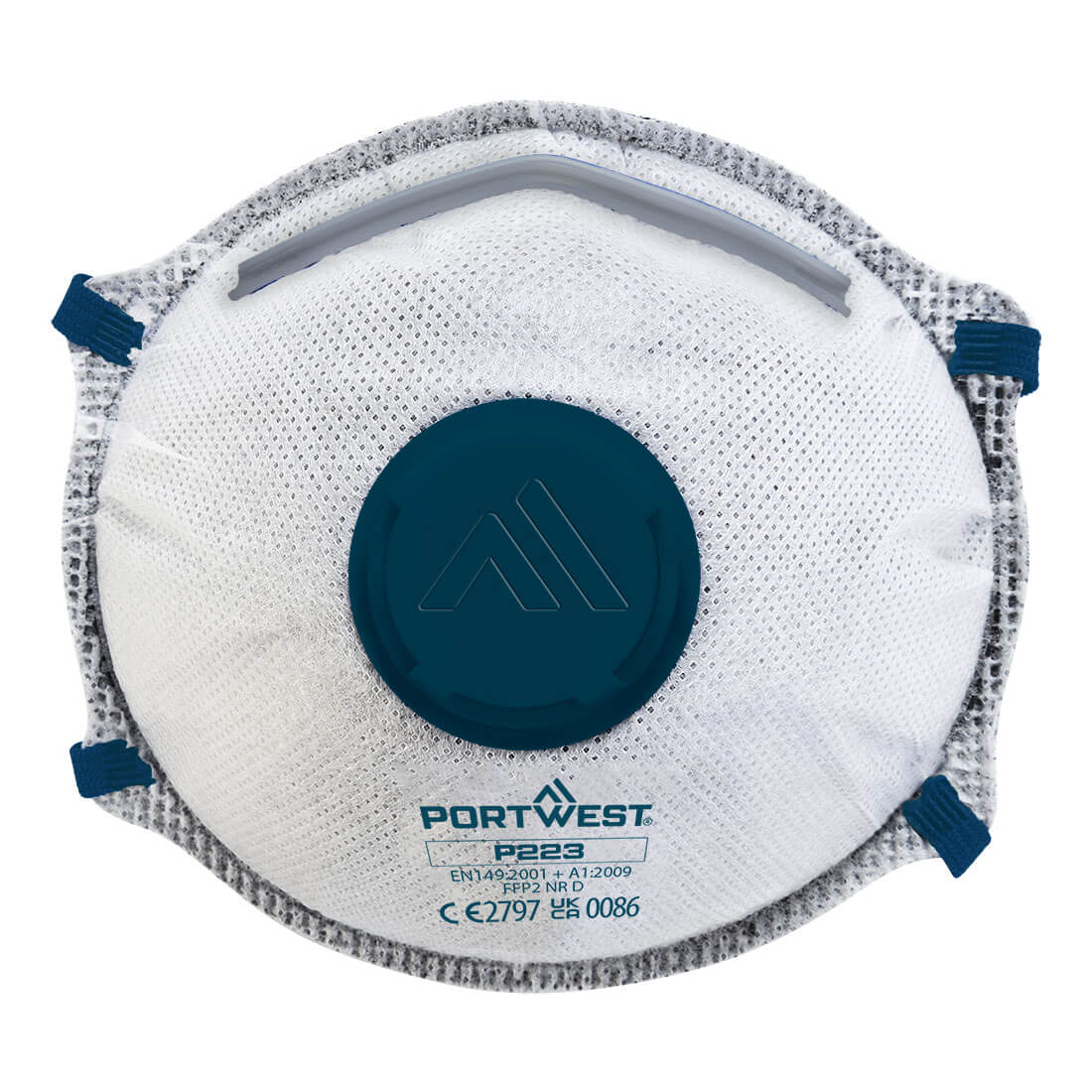 Portwest FFP2 Carbon Valved Dolomite Respirator (Pk10) - White - P223WHR