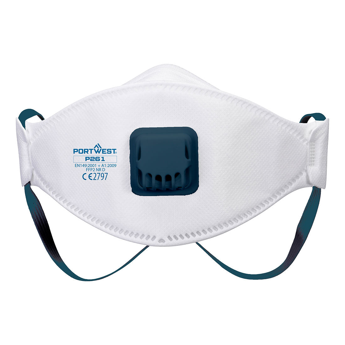 Portwest Trifold Valved Dolomite FFP2 Respirator (Pk10) - White - P261WHR