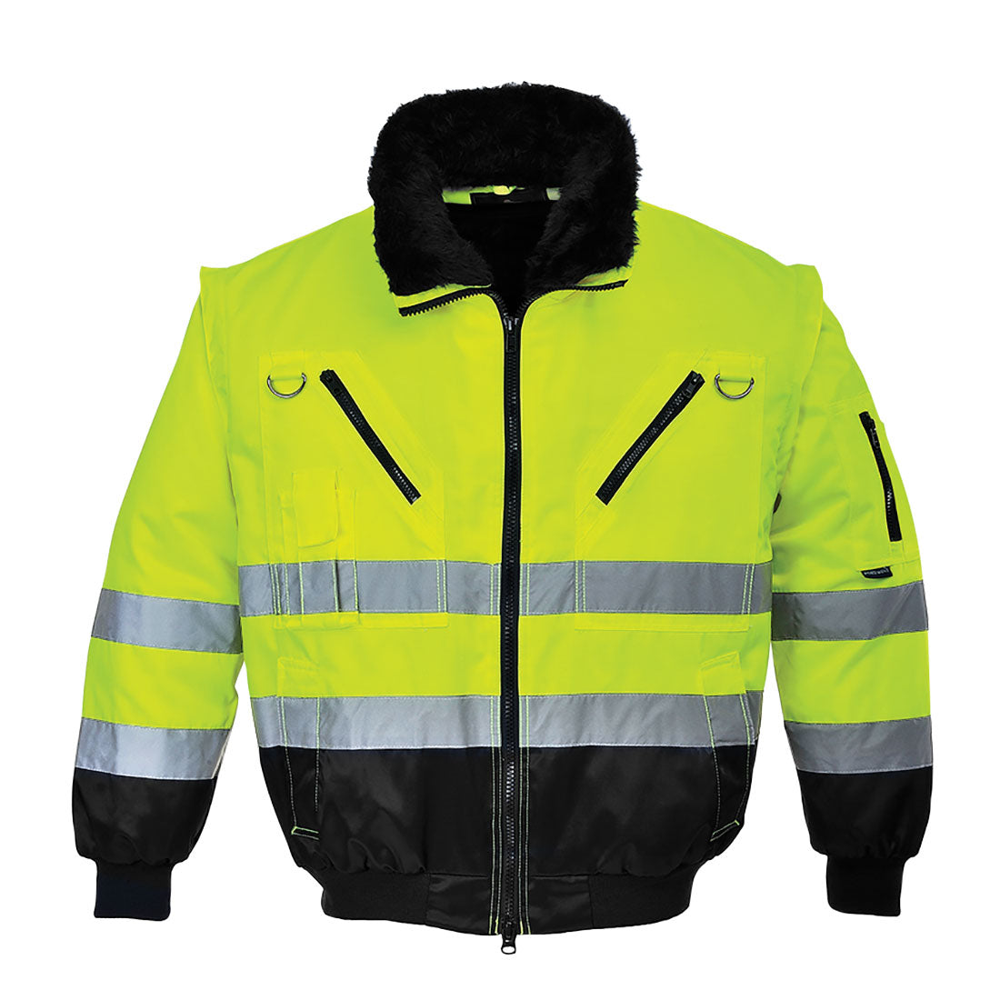 Portwest Hi-Vis 3-in-1 Contrast Pilot Jacket - PJ50