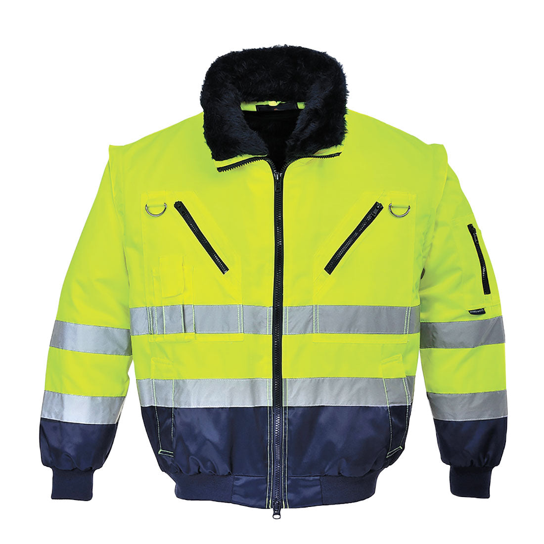 Portwest Hi-Vis 3-in-1 Contrast Pilot Jacket - PJ50
