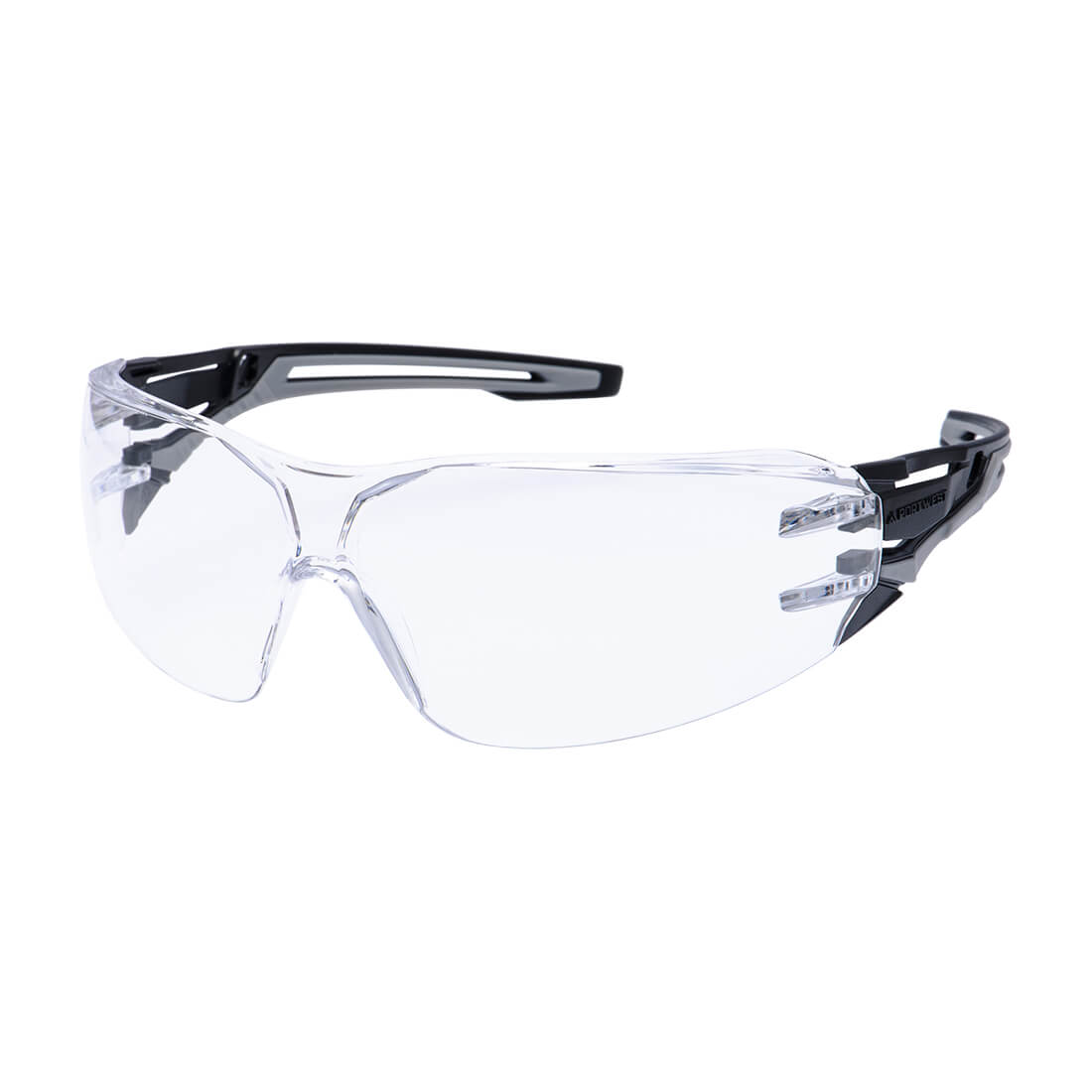 Portwest Anthracite Wraparound Safety Glasses - PR01