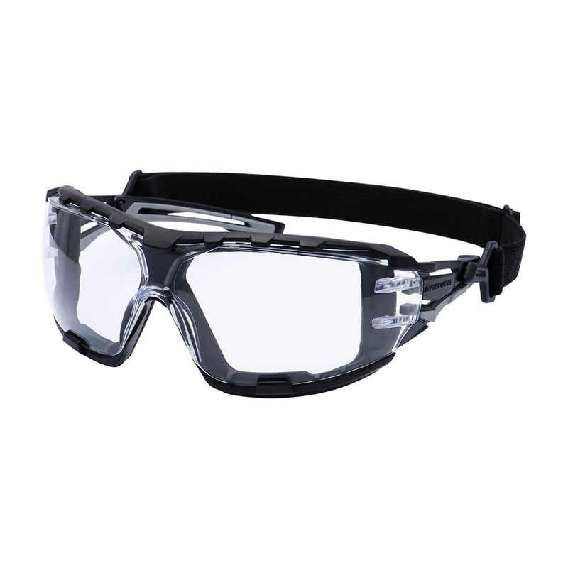 Portwest Anthracite Wraparound Plus Safety Glasses - PR02