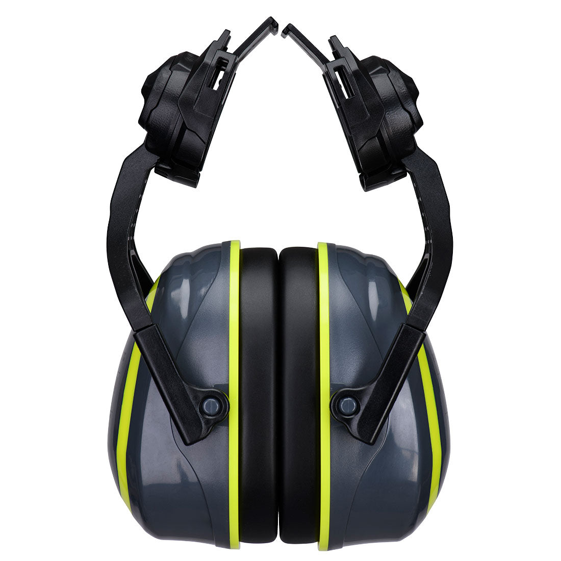 Portwest HV Extreme Ear Defenders Medium Clip-On Metal Free - Grey/Yellow - PW04GYR