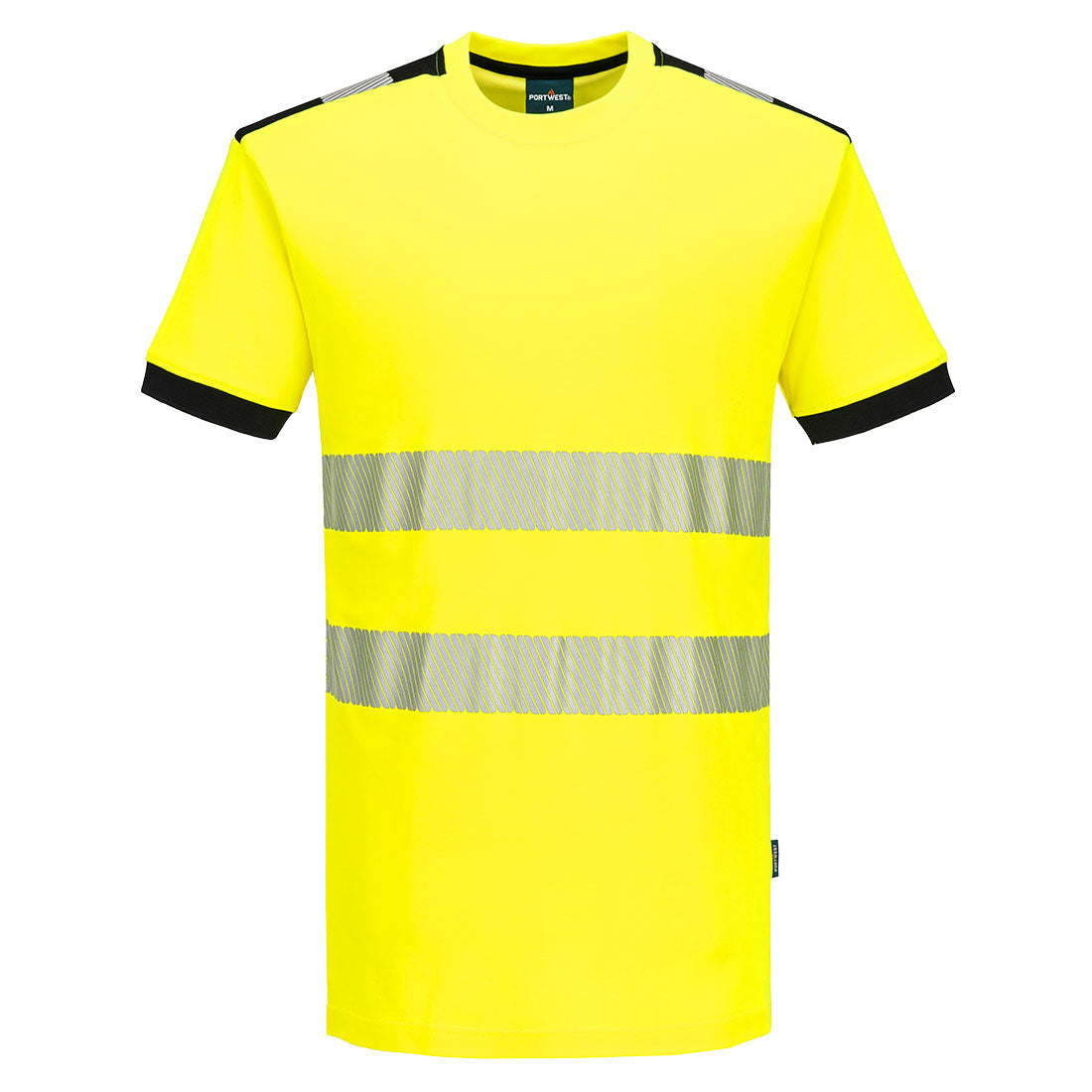 Portwest PW3 Hi-Vis Cotton Comfort T-Shirt S/S - PW318 - Yellow/Black / 4XL