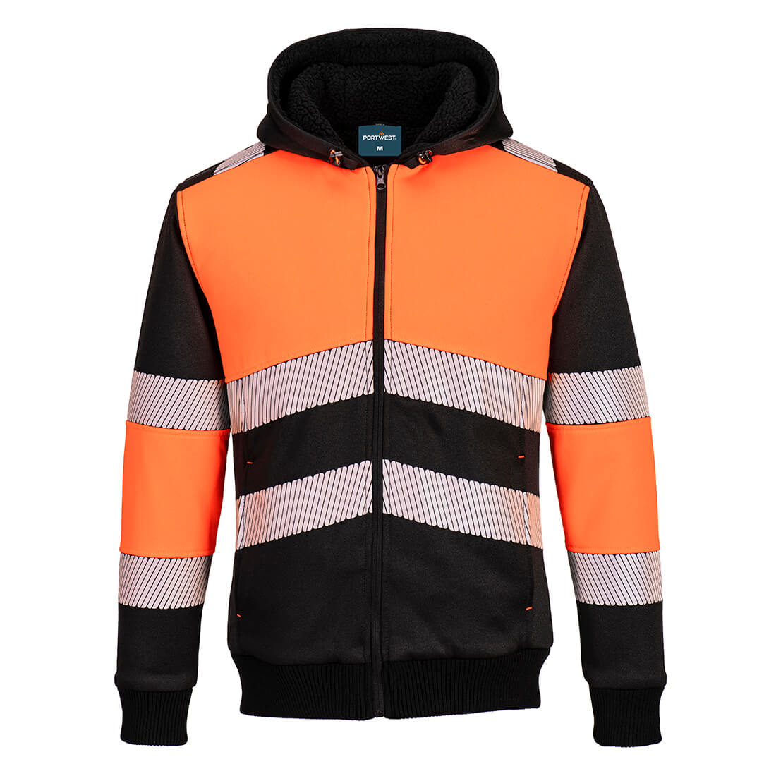 Portwest PW3 Hi-Vis Zipped Class 1 Winter Hoodie - PW377