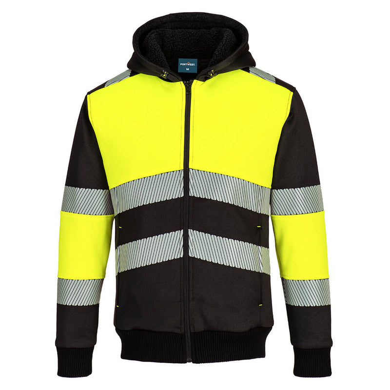 Portwest PW3 Hi-Vis Zipped Class 1 Winter Hoodie - PW377
