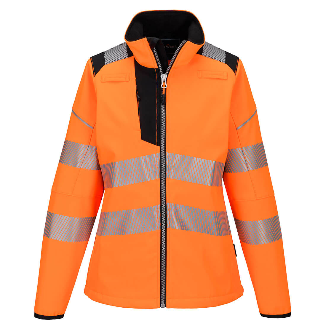 Portwest PW3 Hi-Vis Women's Softshell (3L) - Orange/Black - PW381OBR