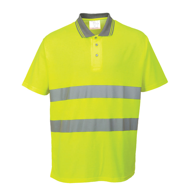 Portwest Hi-Vis Cotton Comfort Polo Shirt S/S - S171