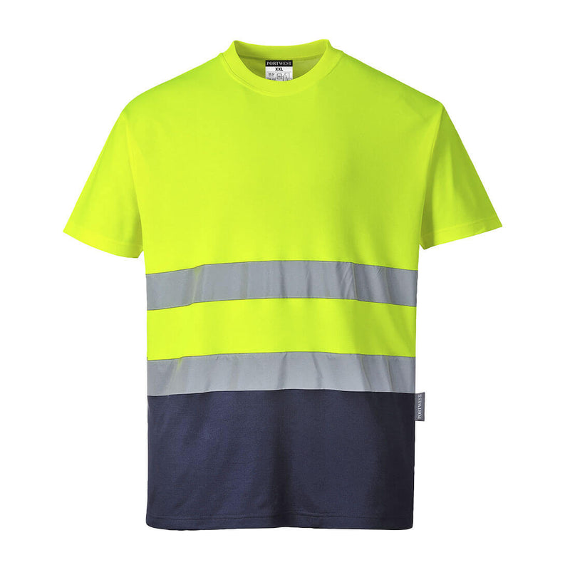 Portwest Hi-Vis Cotton Comfort Contrast T-Shirt S/S - S173