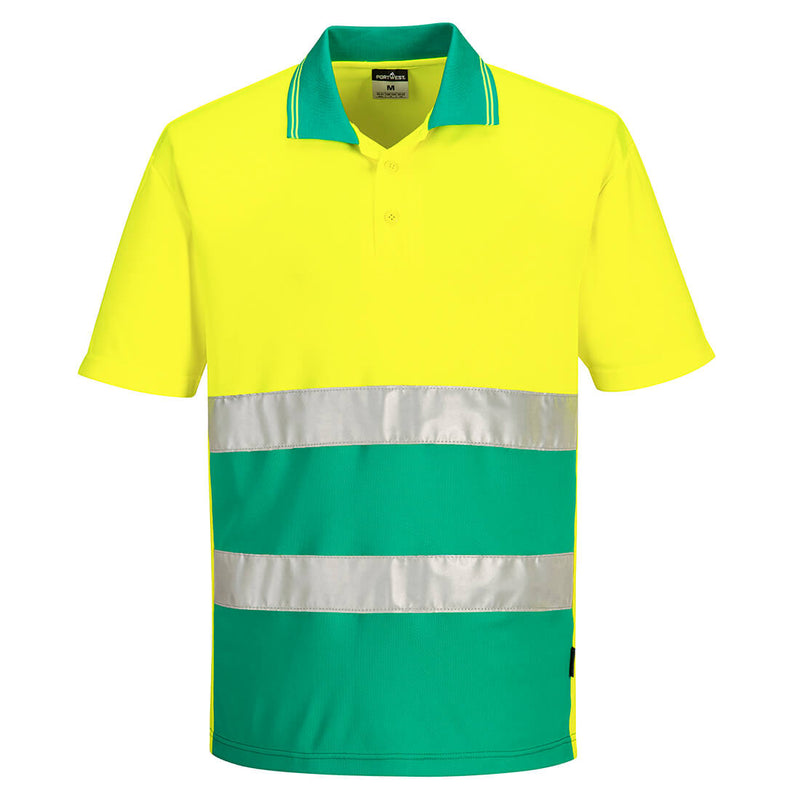 Portwest Hi-Vis Lightweight Contrast Polo Shirt S/S - S175