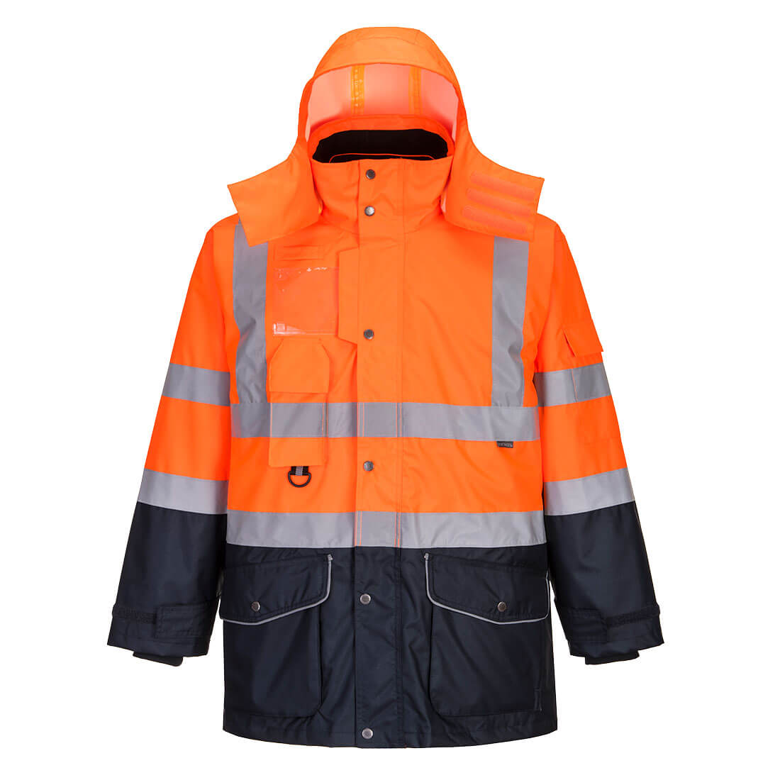Portwest Hi-Vis Breathable 7-in-1 Contrast Traffic Jacket - S426