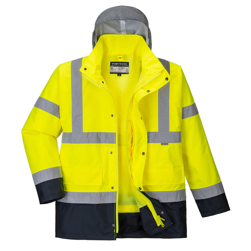 Portwest Hi-Vis 4-in-1 Contrast Traffic Jacket - S471