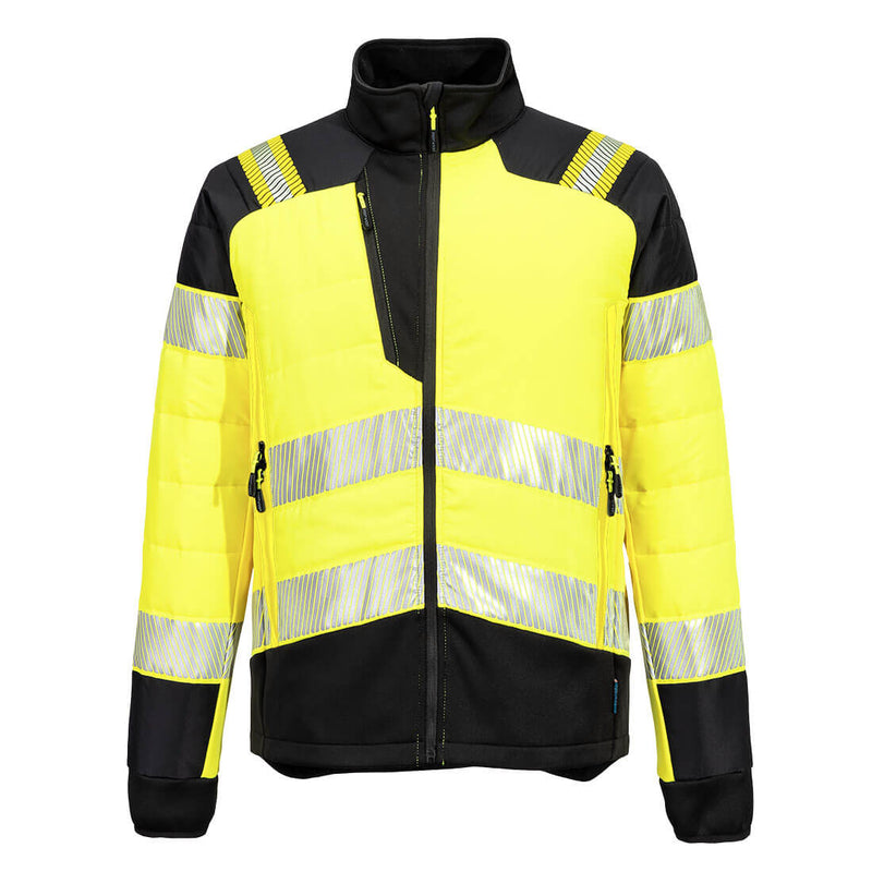 Portwest PW3 Hi-Vis Hybrid Baffle Jacket - T170