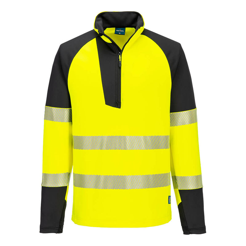 Portwest PW3 Hi-Vis 1/4 Zip Sweatshirt - T172
