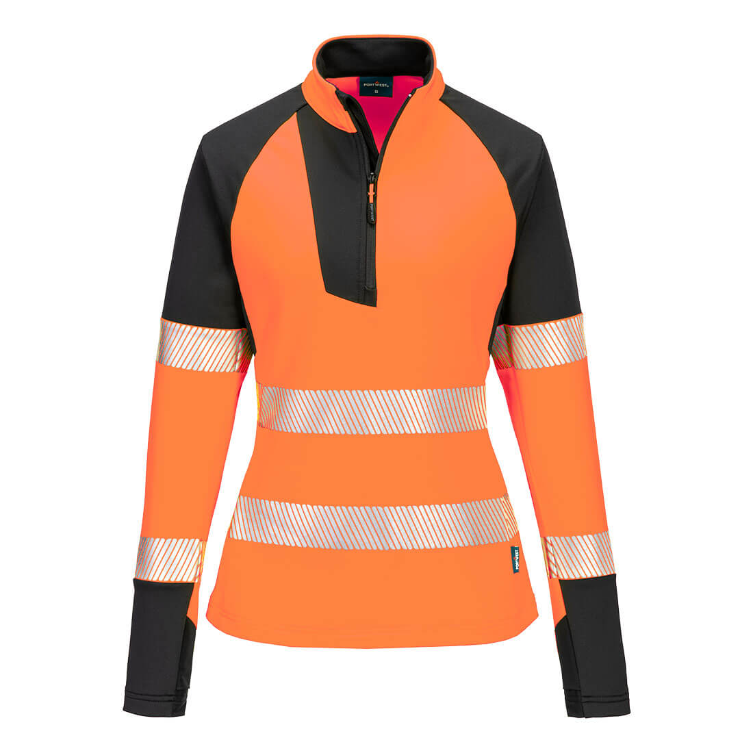 Portwest PW3 Hi-Vis Women's 1/4 Zip Sweatshirt - T173