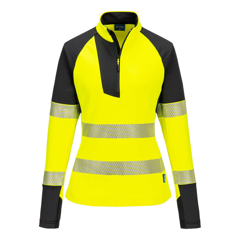 Portwest PW3 Hi-Vis Women's 1/4 Zip Sweatshirt - T173