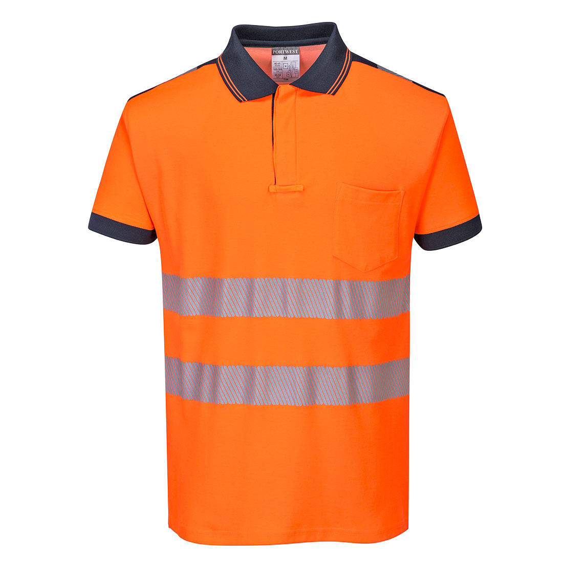 Portwest PW3 Hi-Vis Cotton Comfort Polo Shirt S/S - T180