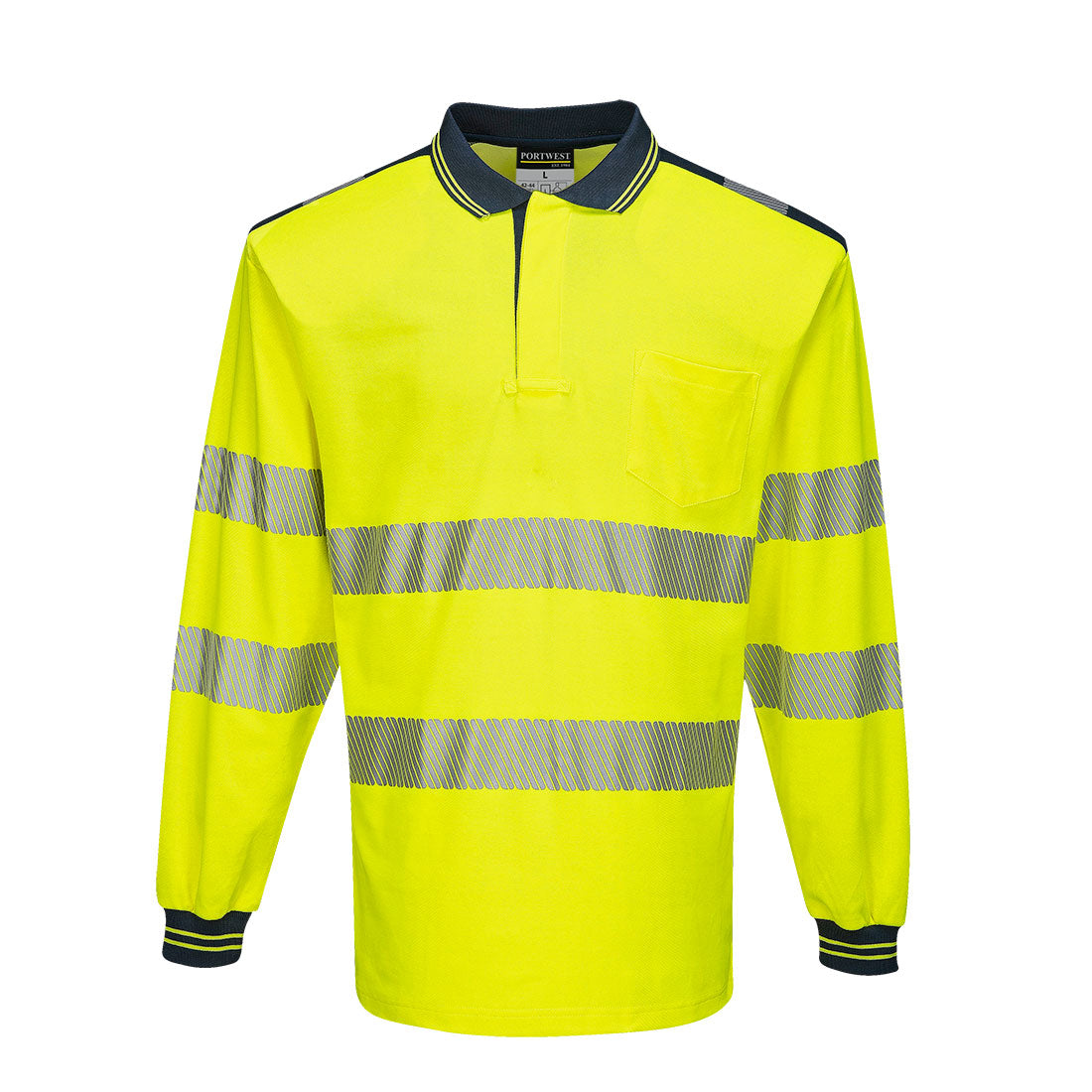 Portwest PW3 Hi-Vis Cotton Comfort Polo Shirt L/S - T184