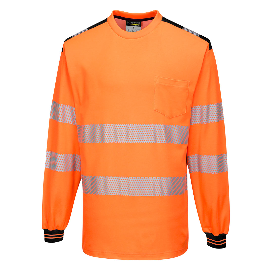 Portwest PW3 Hi-Vis Cotton Comfort T-Shirt L/S - T185
