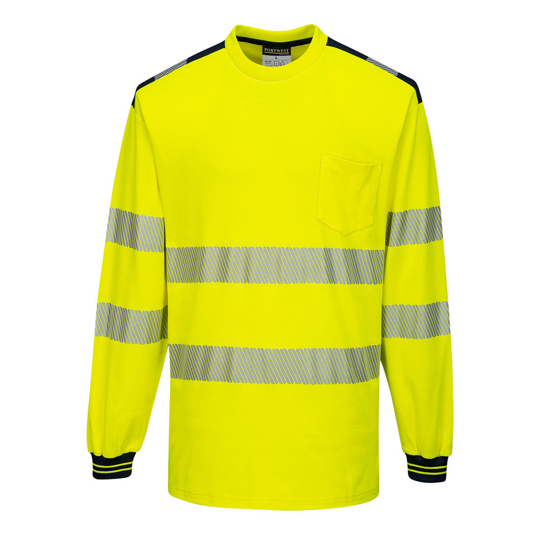 Portwest PW3 Hi-Vis Cotton Comfort T-Shirt L/S - T185