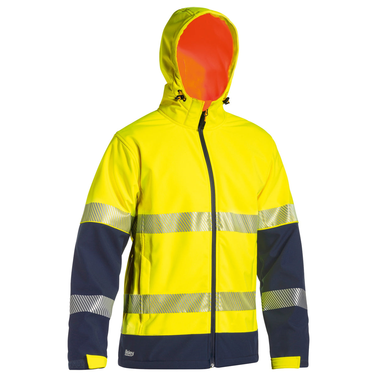 Bisley 3M Taped Hi Vis Ripstop Bonded Fleece Jacket - Yellow Or Orange