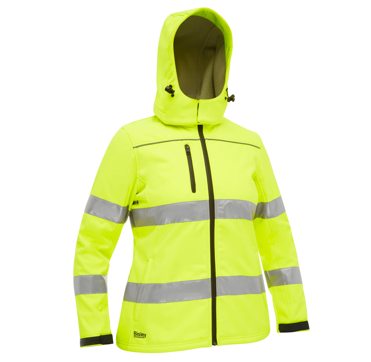 Bisley WOMENS TAPED HI VIS SOFTSHELL JACKET