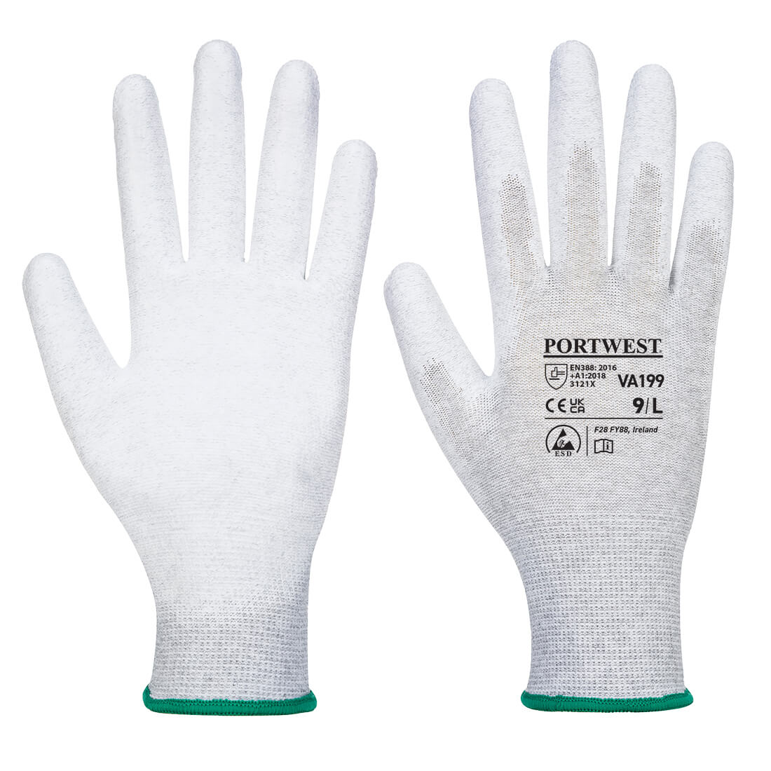 Portwest Vending Antistatic PU Palm Glove - Grey - VA199G7R