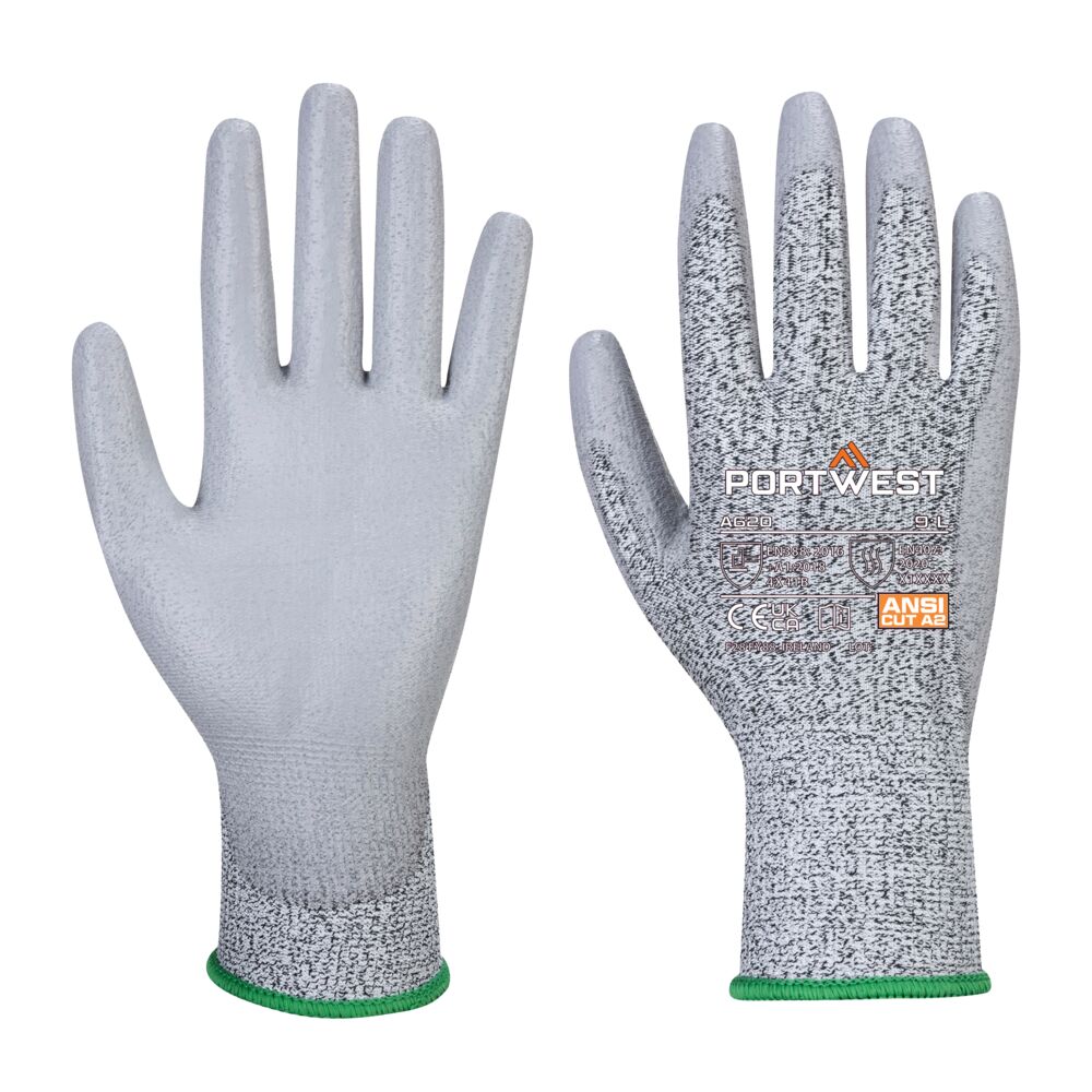 Portwest Vending Cut B13 PU Glove (144 Pairs) - Grey - VB620G7R