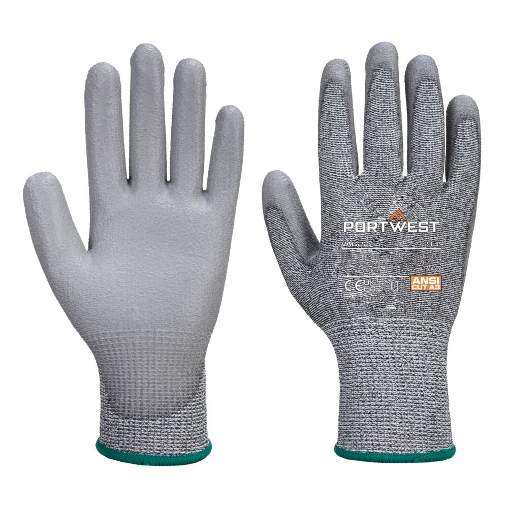 Portwest Vending Cut C13 PU Glove (144 Pairs) - Grey - VB622G7R