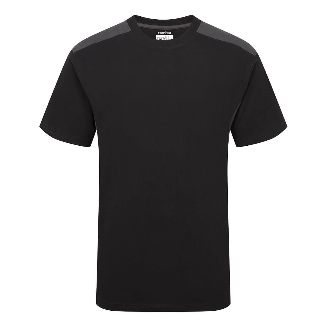 Portwest Two-Tone T-Shirt S/S - Black/Grey - W1660BYR