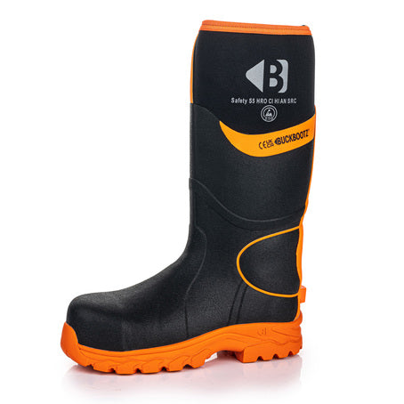 Buckbootz BBZ8000 360° High Visibility Neoprene/Rubber Safety Wellington Boot with Ankle Protection