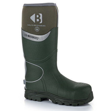 Buckbootz BBZ8000GR S5 Green 360° Reflective Neoprene/Rubber Safety Wellington Boot with Ankle Protection - 5