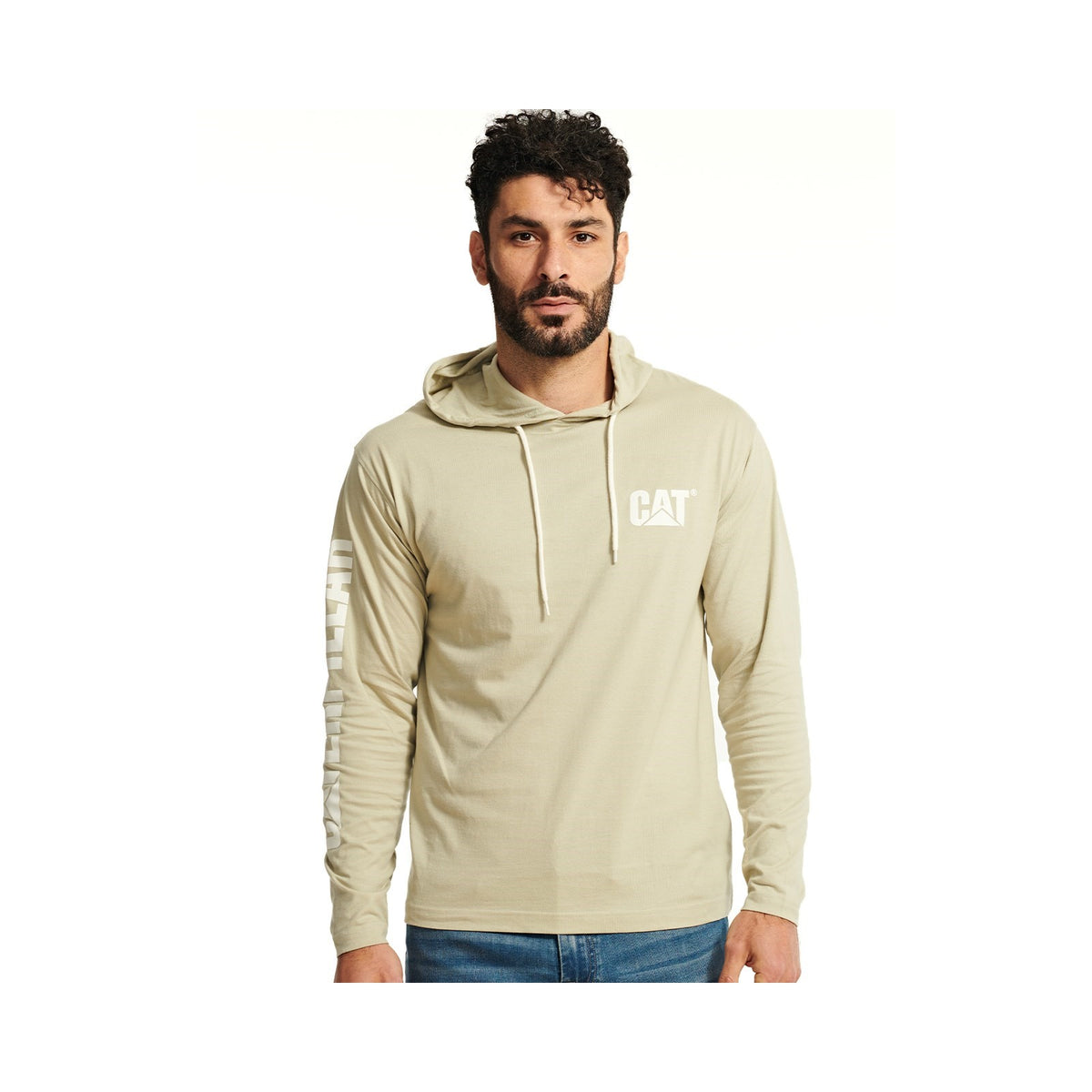 Caterpillar Hooded Long Sleeve Tee