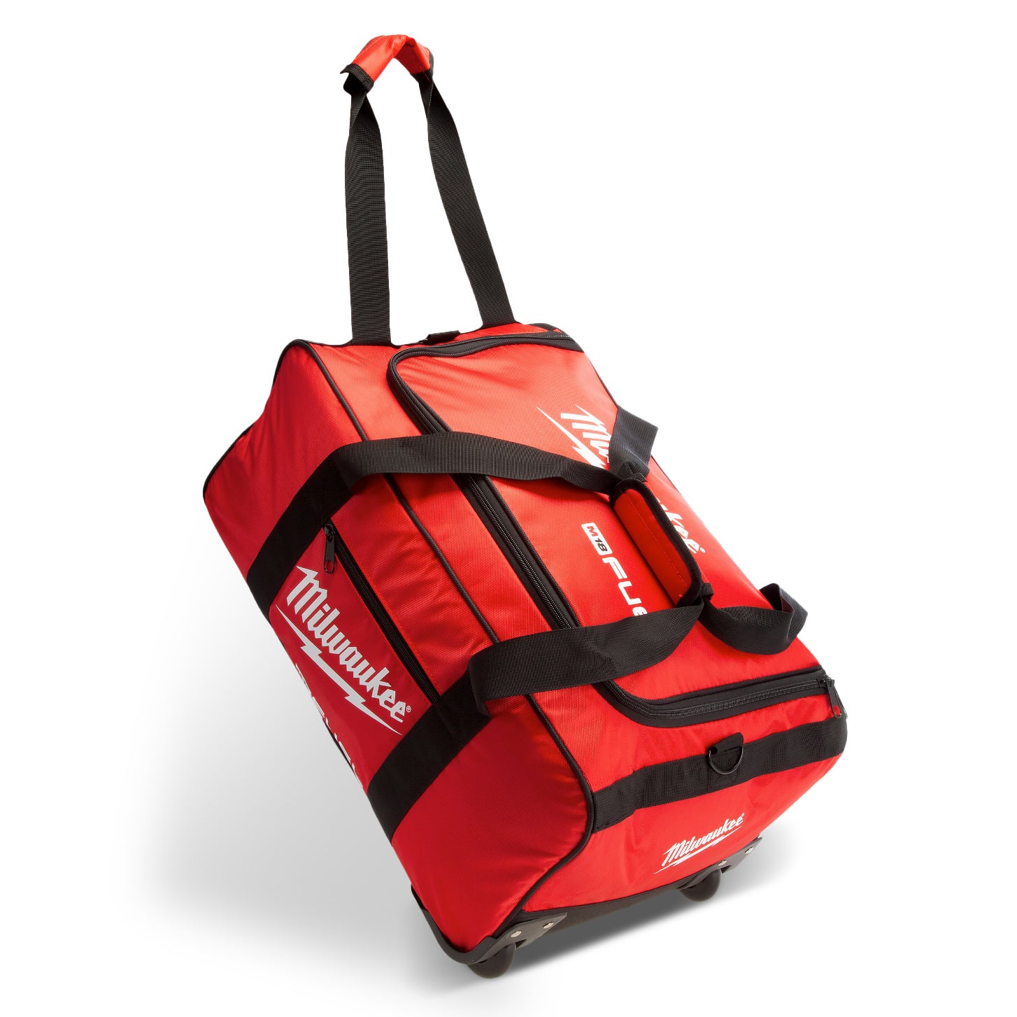 Milwaukee M12 M18 Contractor Tool Bag – 11x10x8 Inch, Red Canvas, Small/Medium, Open Box