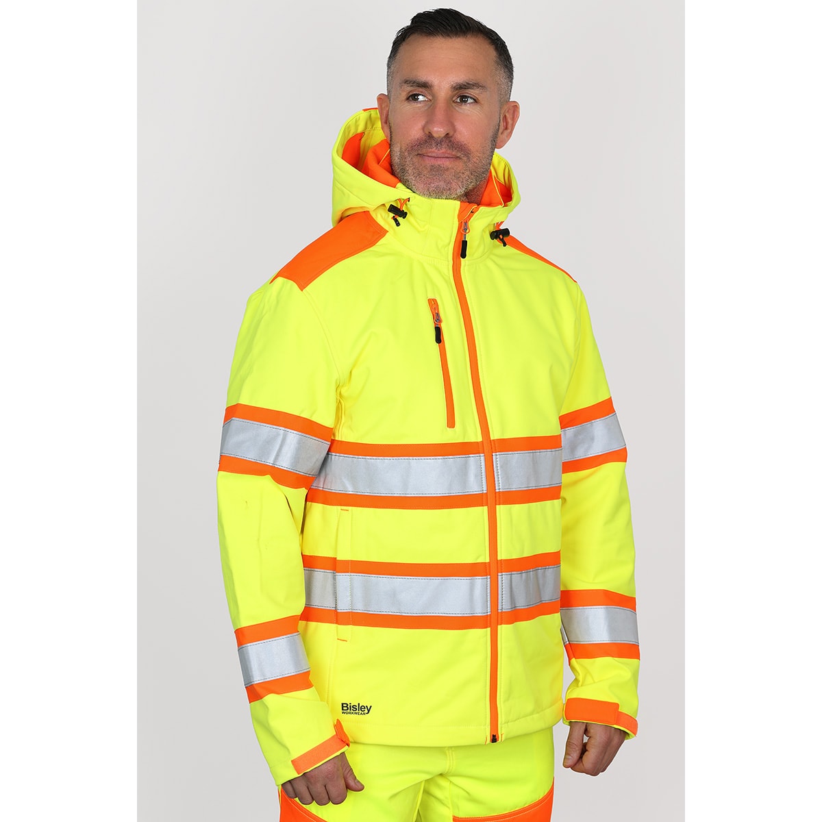 Bisley Taped Double Hi Vis Softshell Jacket