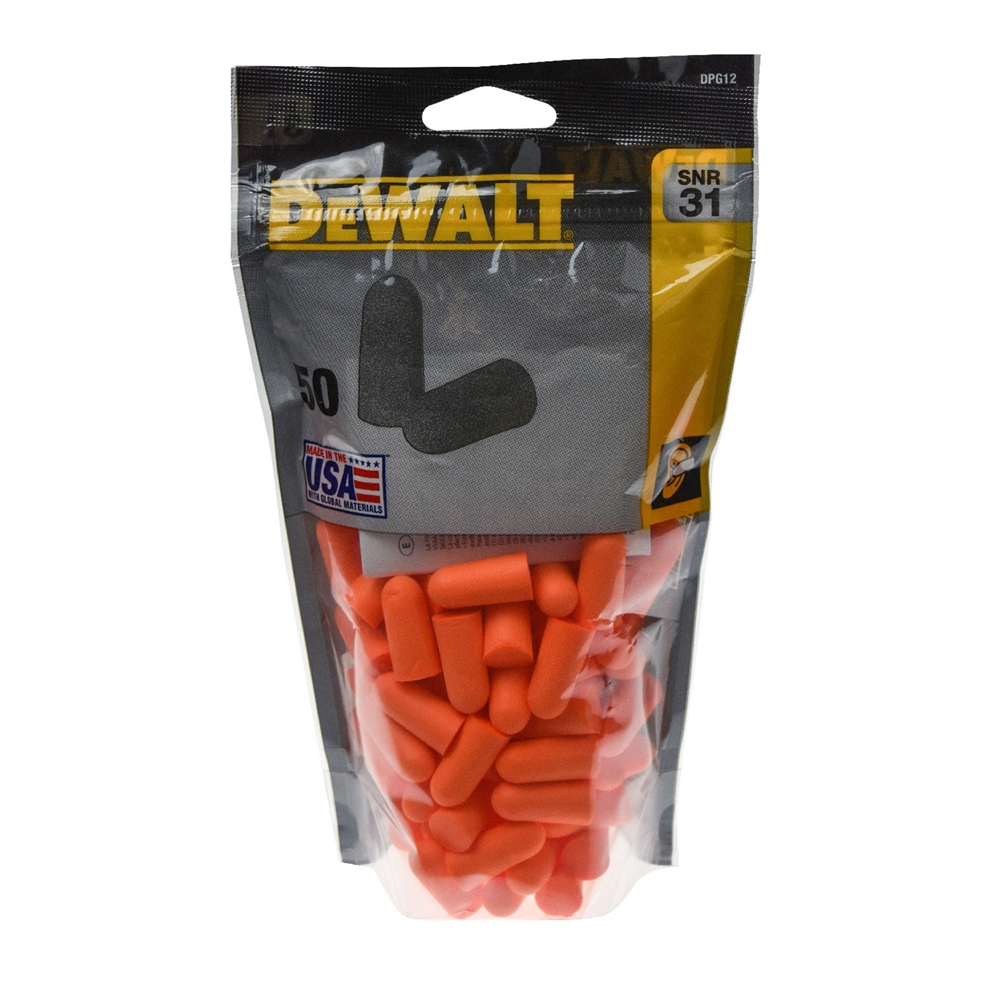 Disposable Earplugs 50 Pair Zip-Log Bag