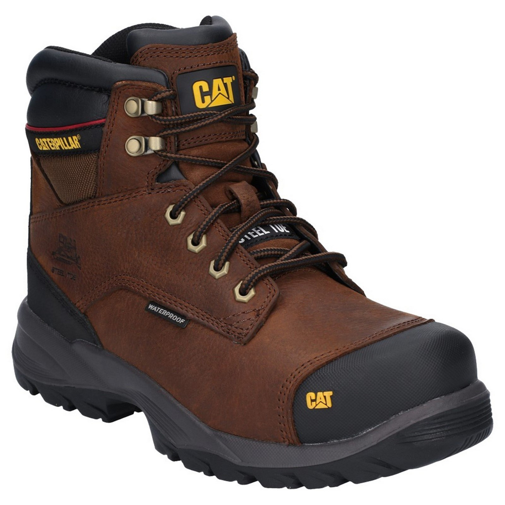 Spiro Lace Up Waterproof Safety Boot Dark Brown