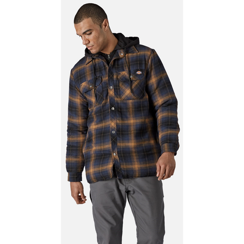 Fleece Hood Flannel Shirt Jacket