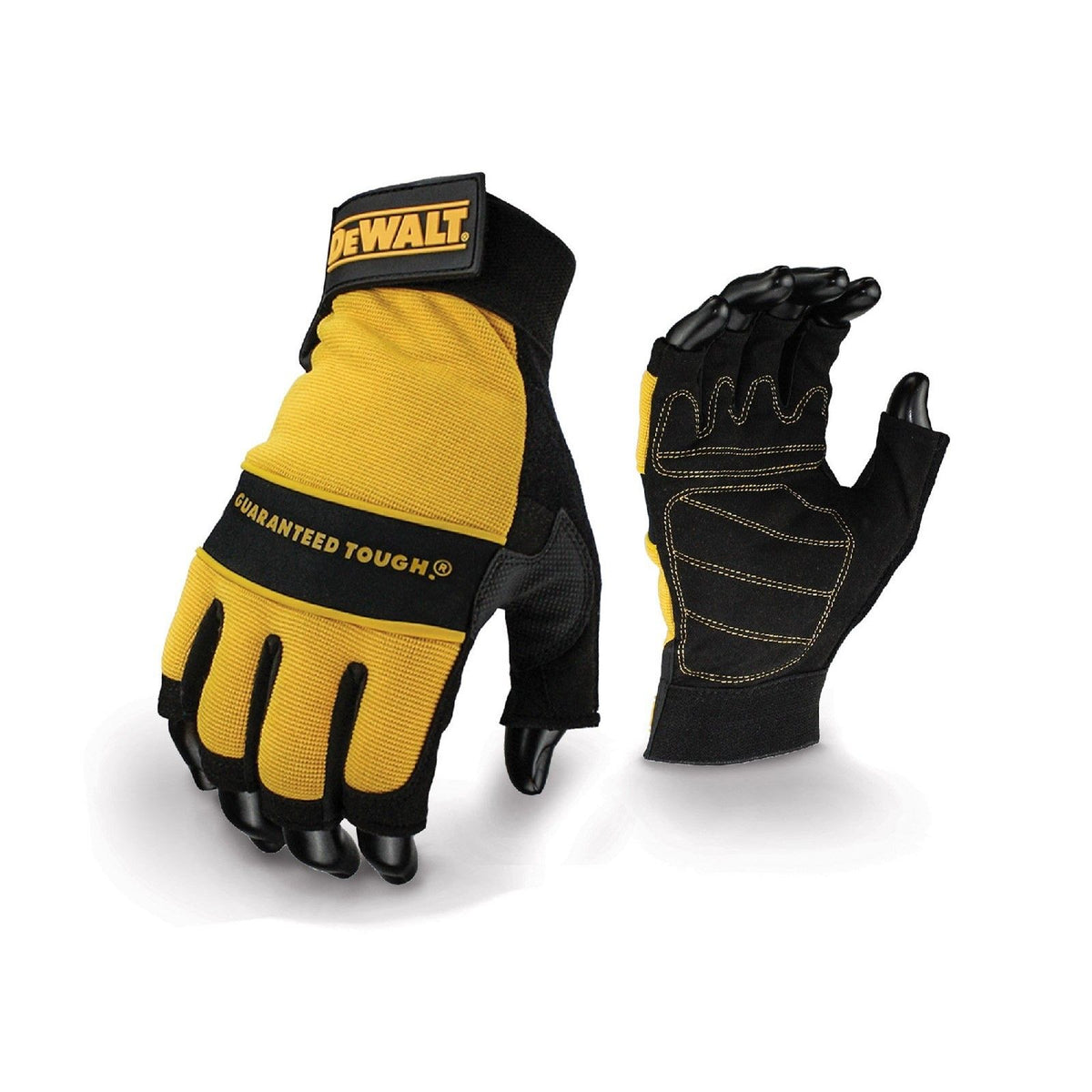 Dewalt Tough Fingerless Performance Glove - Black/Yellow - Size Itm (26935-45201-01)