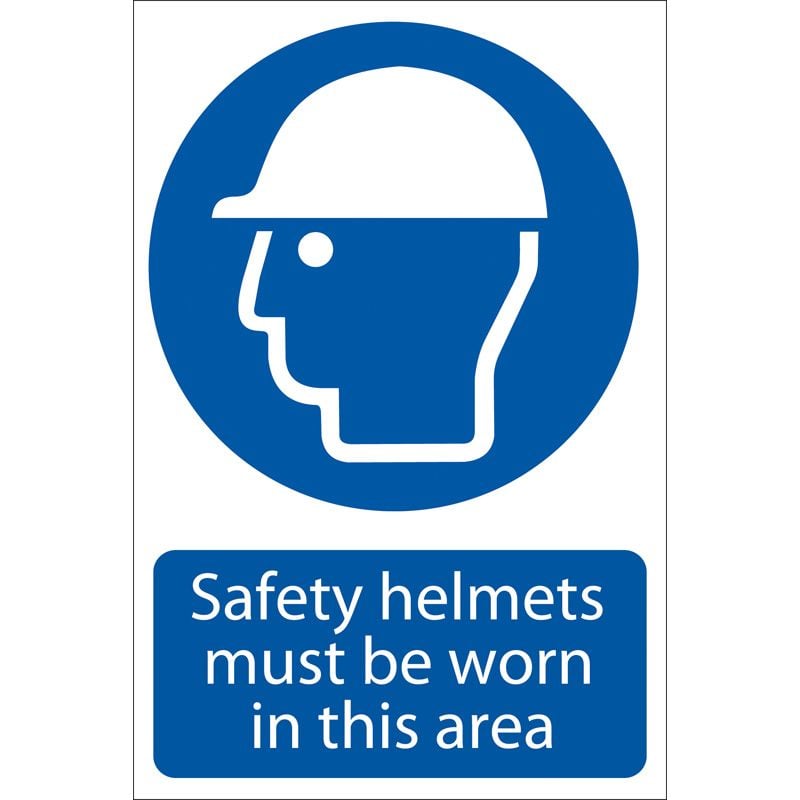 Draper SS01 'Safety Helmet' Mandatory Sign - (72053)